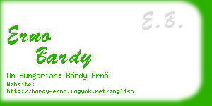 erno bardy business card
